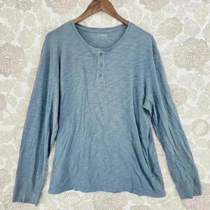 Vince Cotton Henley Men's Sweatshirt Lightweight Size XL 8120